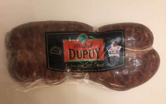 Boudin de porc nature tradition recette des Pyrénées - Sachet sous vide 550g